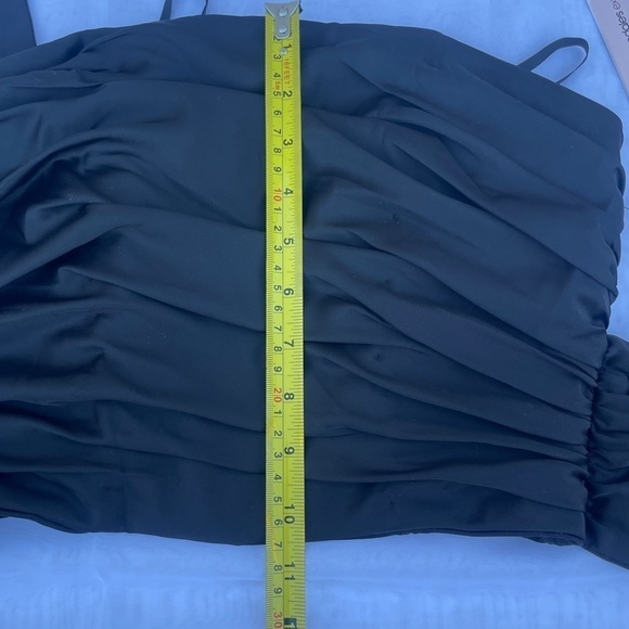 AQUA Black Strapless Ruched Tube Top - 100% Bloomingdale’s Exclusive small - Picture 9 of 11